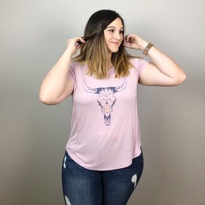 Grayson Threads Bull Skull Graphic Top